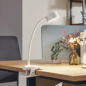 LINDBY Led Lampe à pince à intensité variable 'Maori' en métal pour bureau pas cher