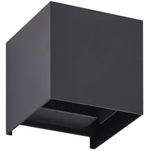 Comparateur de prix : Lindby, applique d'extérieur LED Nivar, angulaire, noire, IP54