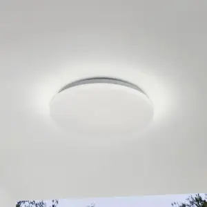 Comparateur de prix : Lindby plafonnier d'extérieur LED Kirkola, 4000 K, Ø 34 cm, blanc