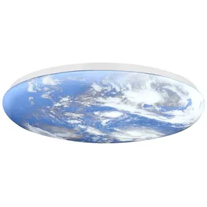 Comparateur de prix : Lindby Plafonnier LED Orbi, 48 cm, bleu/blanc, plastique