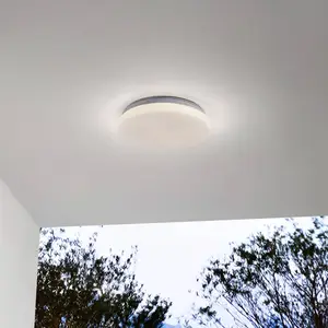 Comparateur de prix : Lindby plafonnier d'extérieur LED Kirkola, 3000 K, Ø 26 cm, blanc