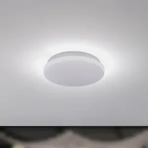 Comparateur de prix : Lindby plafonnier d'extérieur LED Kirkola, 4000 K, Ø 26 cm, blanc