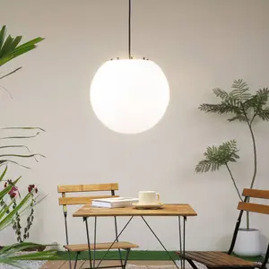 Comparateur de prix : Lindby suspension d'extérieur Alea, blanc, plastique, Ø 38 cm