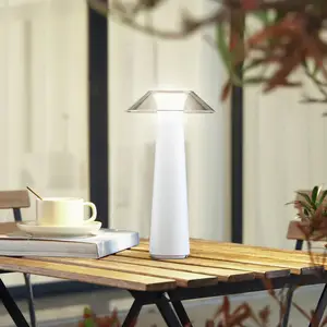 Comparateur de prix : Lindby Lampe d'extérieur à LED rechargeable Gomba, blanc, intensité
