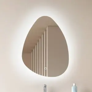 Lucande miroir LED Celestiel, en forme de goutte, CCT, 60 cm pas cher
