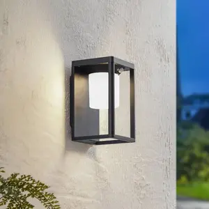 Applique murale LED Lucande Tilena, noir, aluminium, capteur pas cher