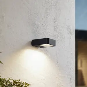 Applique d'extérieur LED Lucande Dava, hauteur 5 cm, capteur pas cher