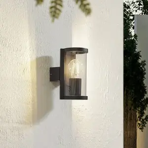 Applique d'extérieur Lucande Zanta, hauteur 19,7 cm, IP65, noir pas cher