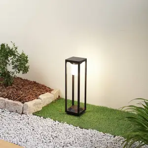 Comparateur de prix : Lucande, lampe solaire à LED pour chemin Nilea, 50 cm, noire, capteur