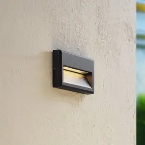 Comparateur de prix : Applique d'extérieur LED Lucande Weno, noir, aluminium, IP65