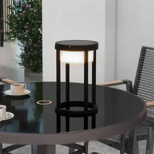 LUCANDE LED Lampe solaire à intensité variable 'Tilena' en aluminium pas cher