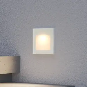 Comparateur de prix : Arcchio Applique encastrable LED Zamo, blanc, 11 cm, métal, IP65
