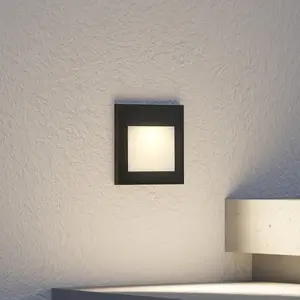 Comparateur de prix : Arcchio Applique encastrable LED Zamo, noir, 11 cm, IP65