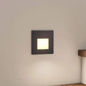 Arcchio Lampe encastrable LED Vexi, 7,8 cm x 7,8 cm, noir, CCT pas cher