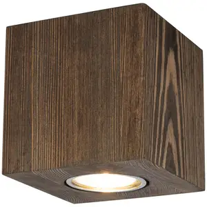 Envostar Tuni Downlight, pin teinté noyer pas cher