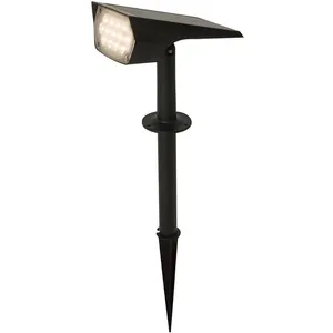 Comparateur de prix : Projecteur solaire LED Prios Helier, 49 cm, noir, piquet de terre
