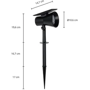 Comparateur de prix : Projecteur solaire Prios Birko LED avec piquet de terre