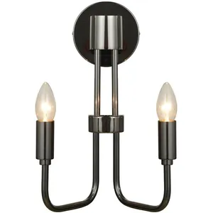 Comparateur de prix : Applique murale Lindby Elanova, gris, à 2 lampes, 35 cm, E14