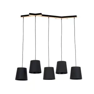 Lucande Thamila suspension, noire, chêne pas cher