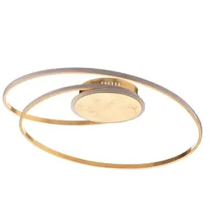 LINDBY Led Plafonnier à intensité variable 'Dorle' en métal pour salon & salle à manger pas cher