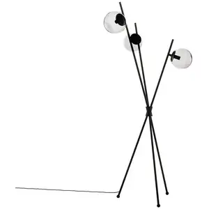 Comparateur de prix : Lucande - Lampadaire 'Sotiana' en verre pour salon & salle à manger