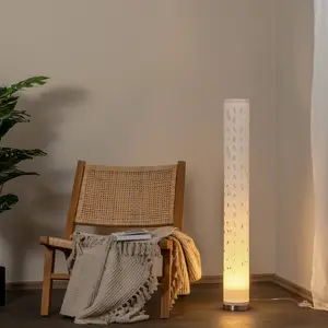 Lindby lampadaire Alisea, 104 cm, blanc, RGBW, télécommandeVendu parluminaire