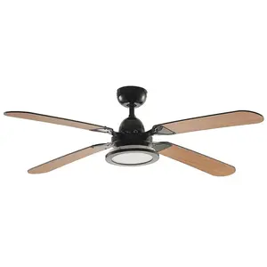 Lucande Ventilateur de plafond LED Tedric, noir, silencieux, 133 cm pas cher