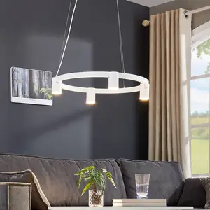 Arcchio Suspension Brinja, blanc, Ø 64 cm, 4 lampes, GU10 pas cher