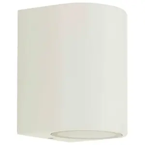 Prios applique d'extérieur Tetje, blanc, rond, 10 cm