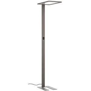 Comparateur de prix : Prios Lampadaire de bureau LED Taronis, argent, 195 cm, intensité variable