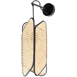 Comparateur de prix : LUCANDE Applique à intensité variable 'Bassiola' en bois pour salon & salle à manger