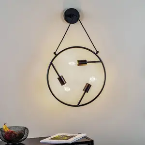 Applique murale Lucande Linnard en acier à 3 lampes pas cher