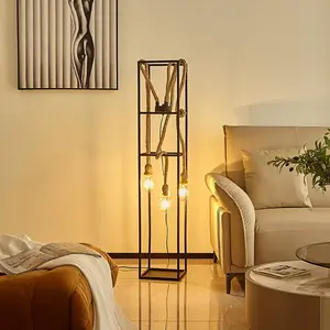 Comparateur de prix : Lucande - Lampadaire 'Vlados' en métal pour salon & salle à manger