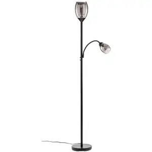 LINDBY Lampadaire 'Irmino' en métal pour salon & salle à manger