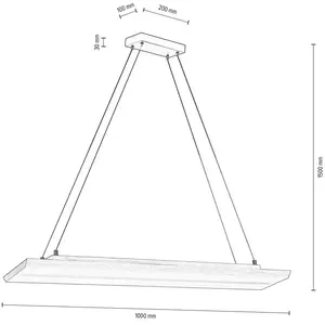 Envostar Tribe suspension LED, chêne huilé pas cher