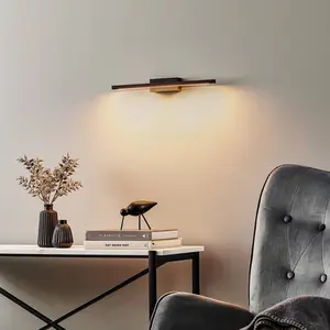 Comparateur de prix : Applique murale LED Tolu de Quitani, noir, largeur 45 cm