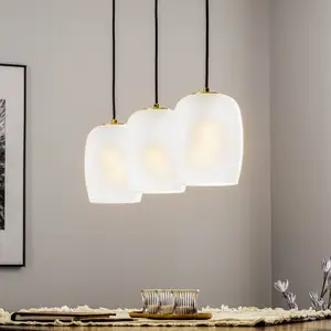 Lucande Taylan Suspension à 3 lampes allongée pas cher