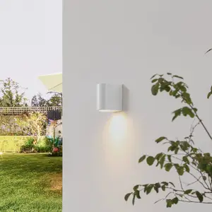 Comparateur de prix : Prios Irfan applique d'extérieur rond blanc 10 cm