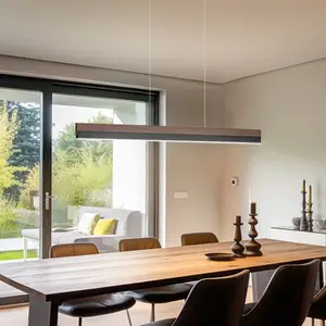 Quitani Suspension LED Keijo, noir/noix, 103 cm
