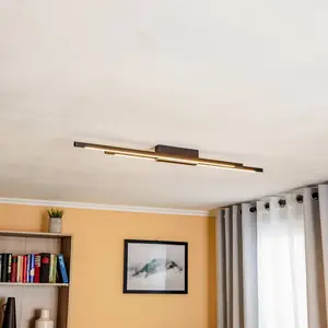 Quitani Talon Plafonnier LED à 2 lampes noir anodiséVendu parluminaire