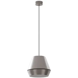 Comparateur de prix : Lucande Mynoria Suspension LED, gris, aluminium, Ø 35 cm
