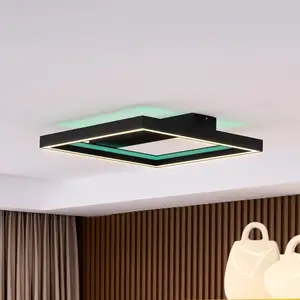 Lucande - led à intensité variable 'Tjado' en métal pour salon & salle à manger pas cher