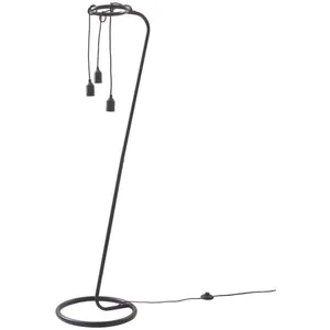 Lampe sur pied Elira de Lindby, noire, en métal, hauteur 150 cm, E27Vendu parluminaire