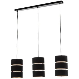 LINDBY Suspension à intensité variable 'Tsomo' en textile pour salon & salle à manger pas cher