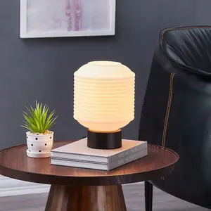 Comparateur de prix : Lindby - Lampe à poser 'Cagla' en verre pour salon & salle à manger