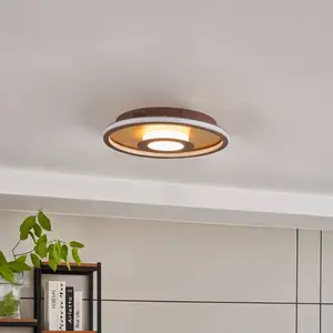 Lindby Pekela Plafonnier LED, rond, 43 cm pas cher