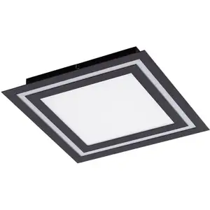 LUCANDE Led Plafonnier à intensité variable 'Leicy' en métal pour salon & salle à manger pas cher