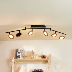 LINDBY Led Plafonnier à intensité variable 'Manel' en métal pour salon & salle à manger pas cher