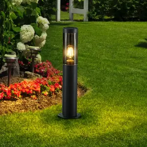 Comparateur de prix : Lindby, lampe pour socle Statius, anthracite, fer, 45 cm