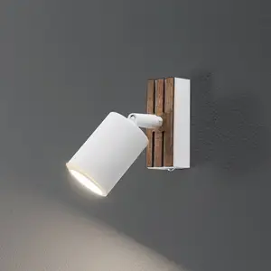 Envostar Tino spot mural à 1 lampe blanc/bois pas cher